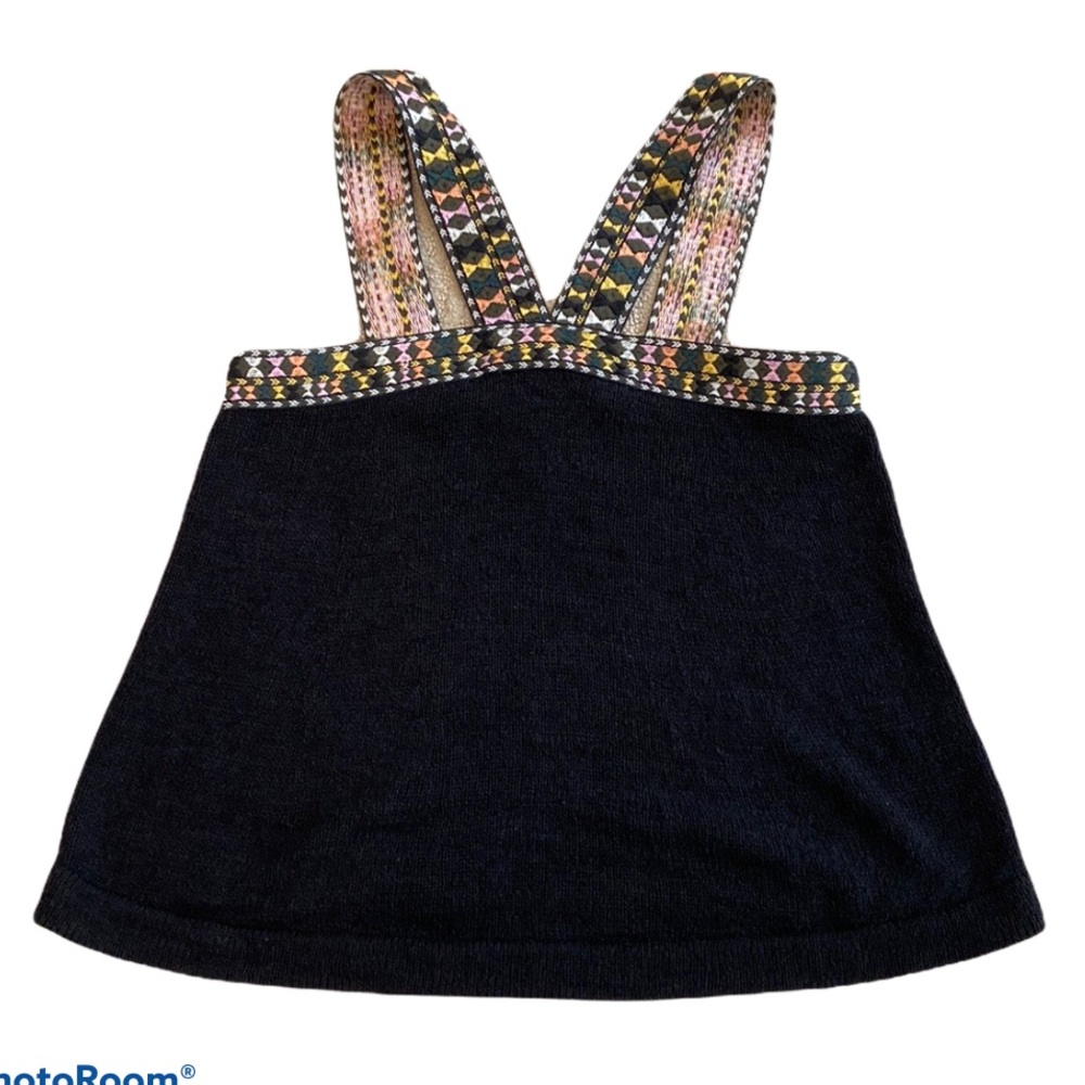Madewell Embroidered Swing Sweater Tank Black XS